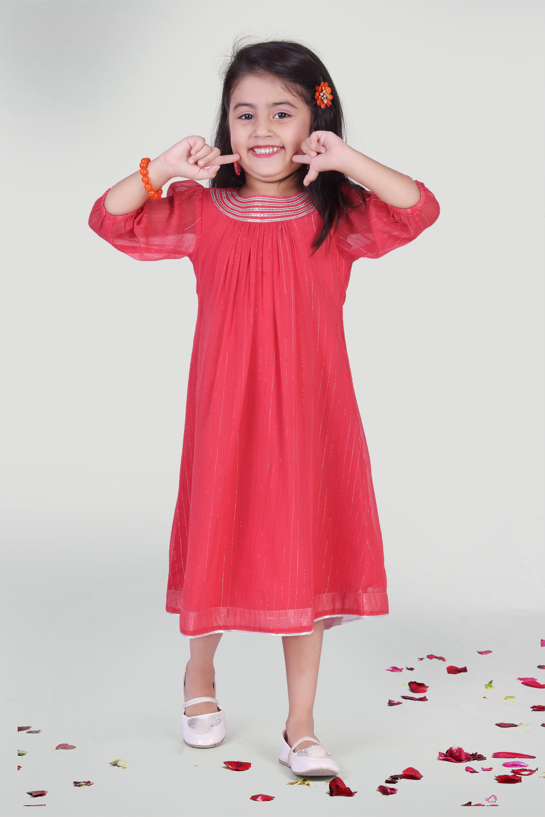 Girls Coral Summer Dress For Girls ...